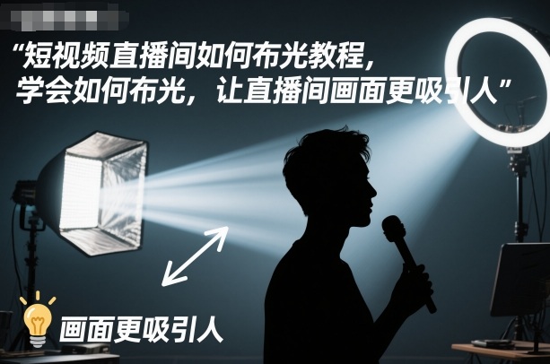 短视频直播间如何布光教程，学会如何布光，让直播间画面更吸引人-摇钱树